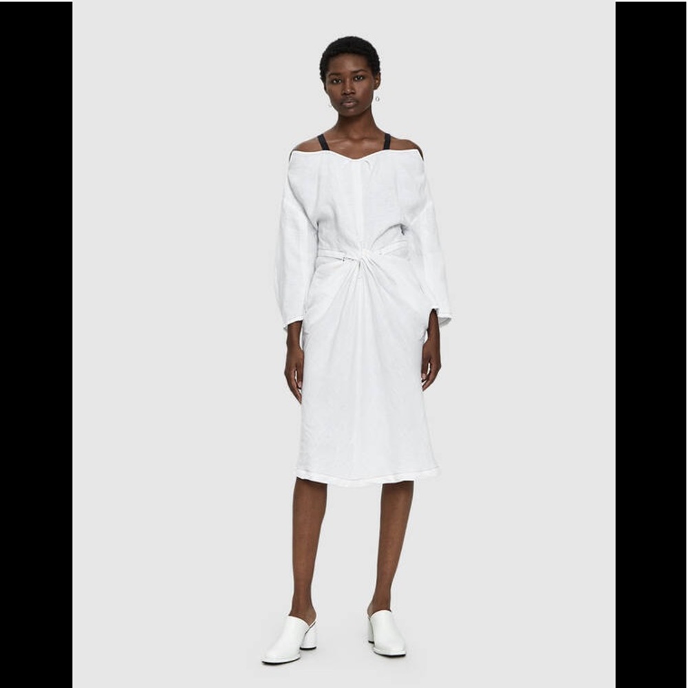 Rachel Comey heavy linen scope dress white size 4
